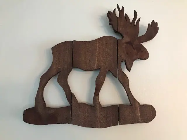 Moose wooden decor