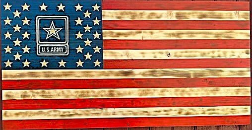 Army veteran tribute flag