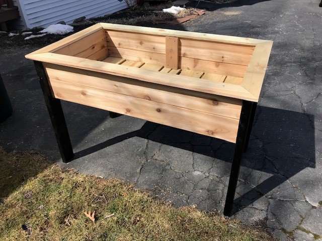Large wooden planter